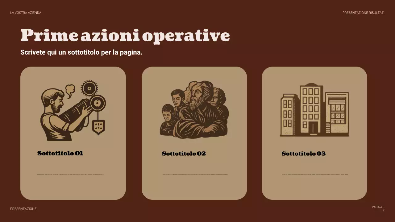 Presentazione aziendale vintage beige