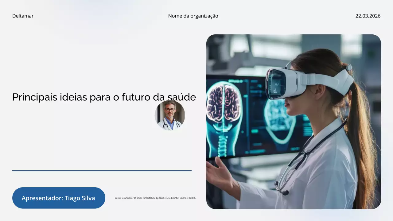 Apresentação do Relatório de Tendências e Insights sobre Saúde Azul e Branco