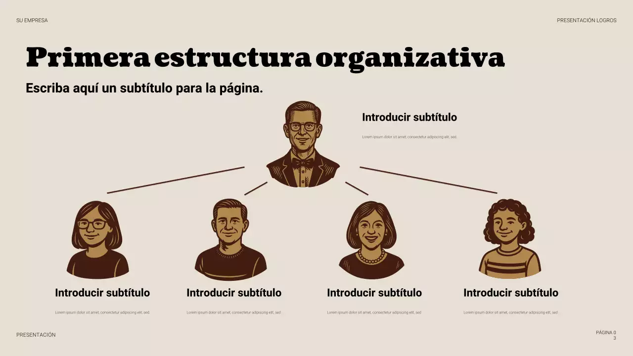 Presentación empresarial vintage beige