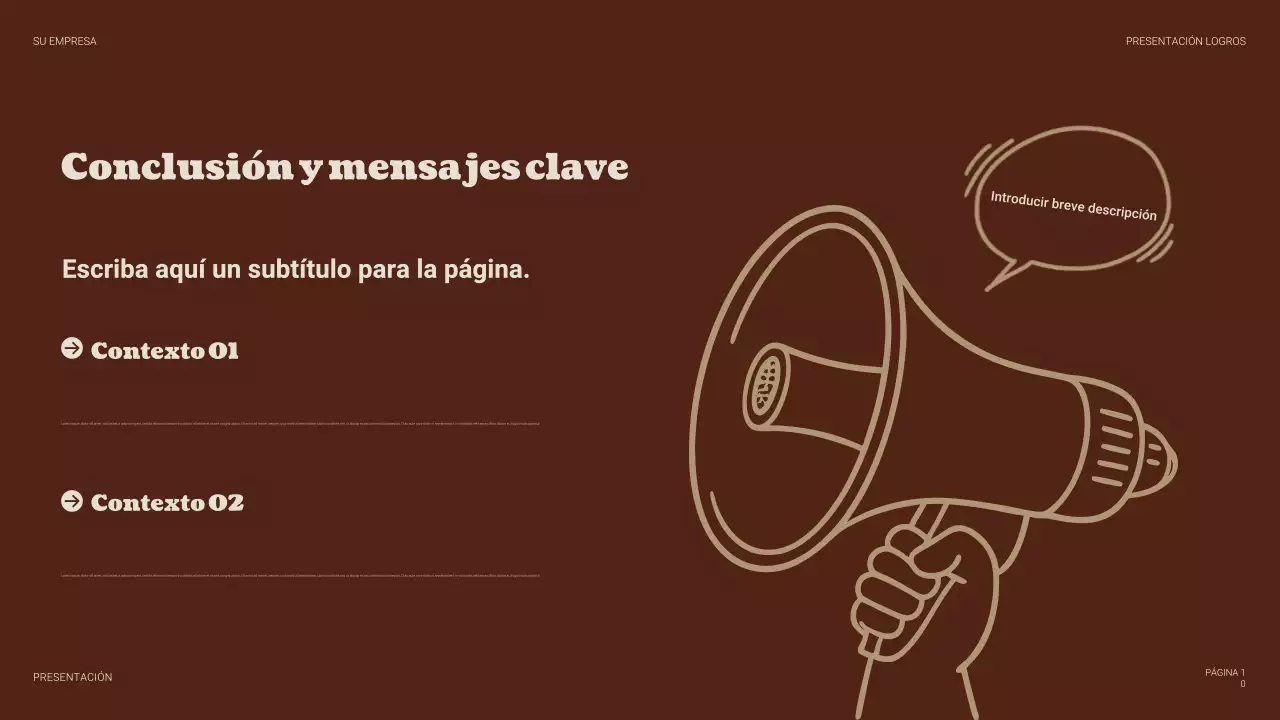 Presentación empresarial vintage beige