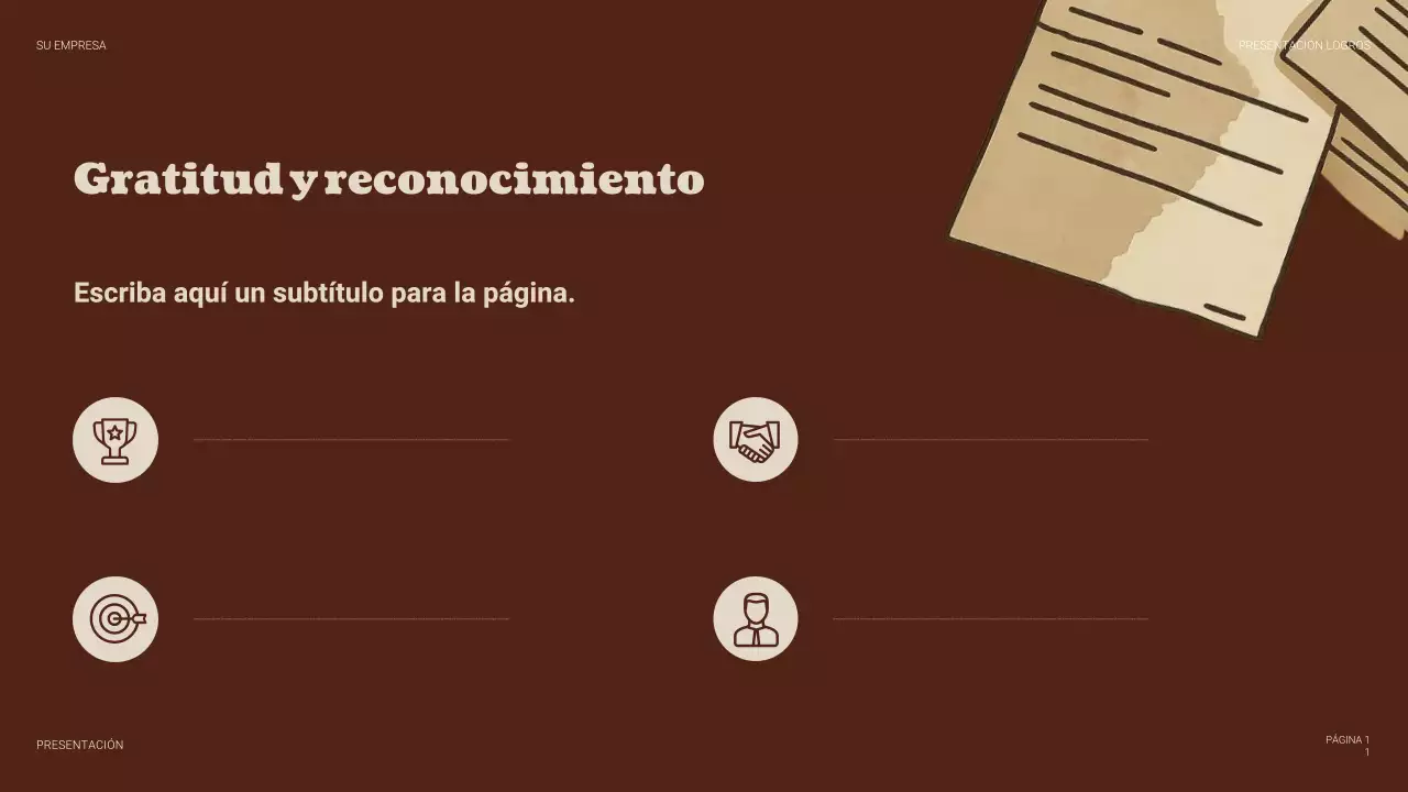 Presentación empresarial vintage beige