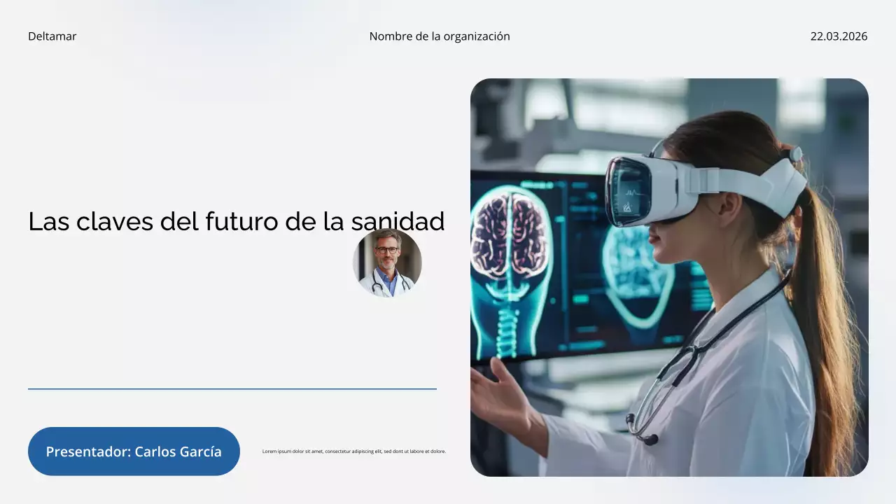 Presentación del informe sobre tendencias y perspectivas de la atención médica de Blue and White