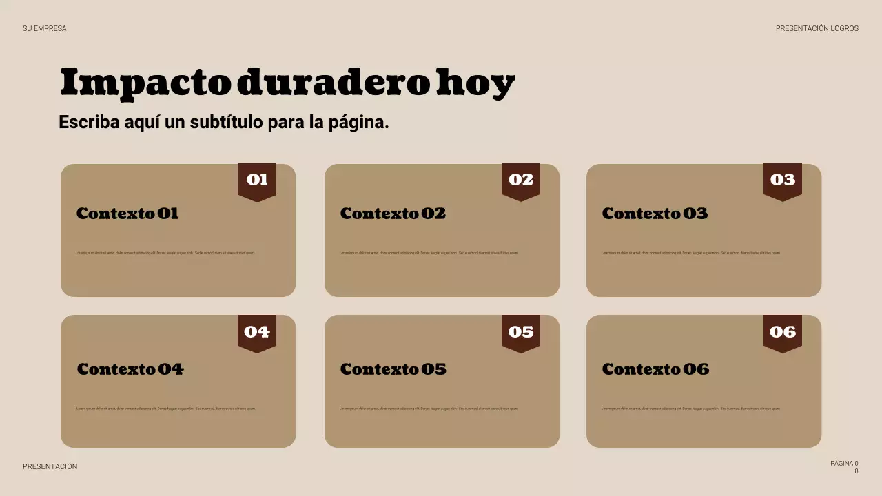 Presentación empresarial vintage beige