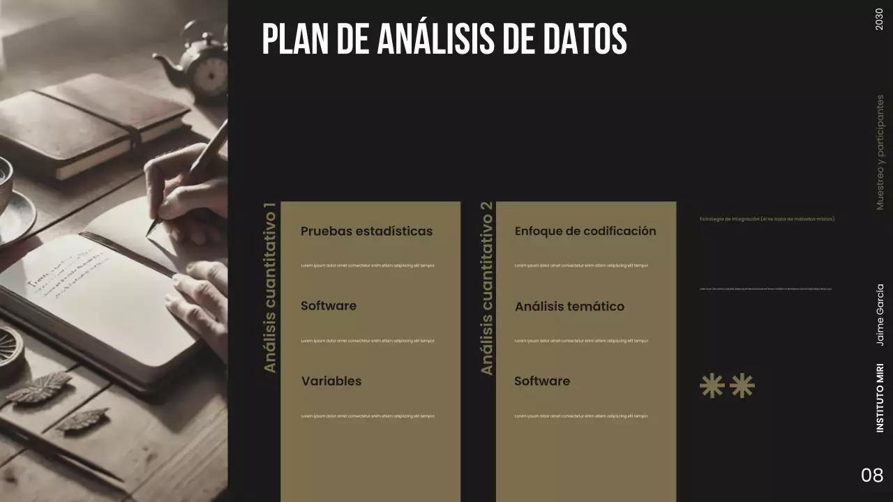Presentación de la propuesta de investigación sobre la oscuridad moderna