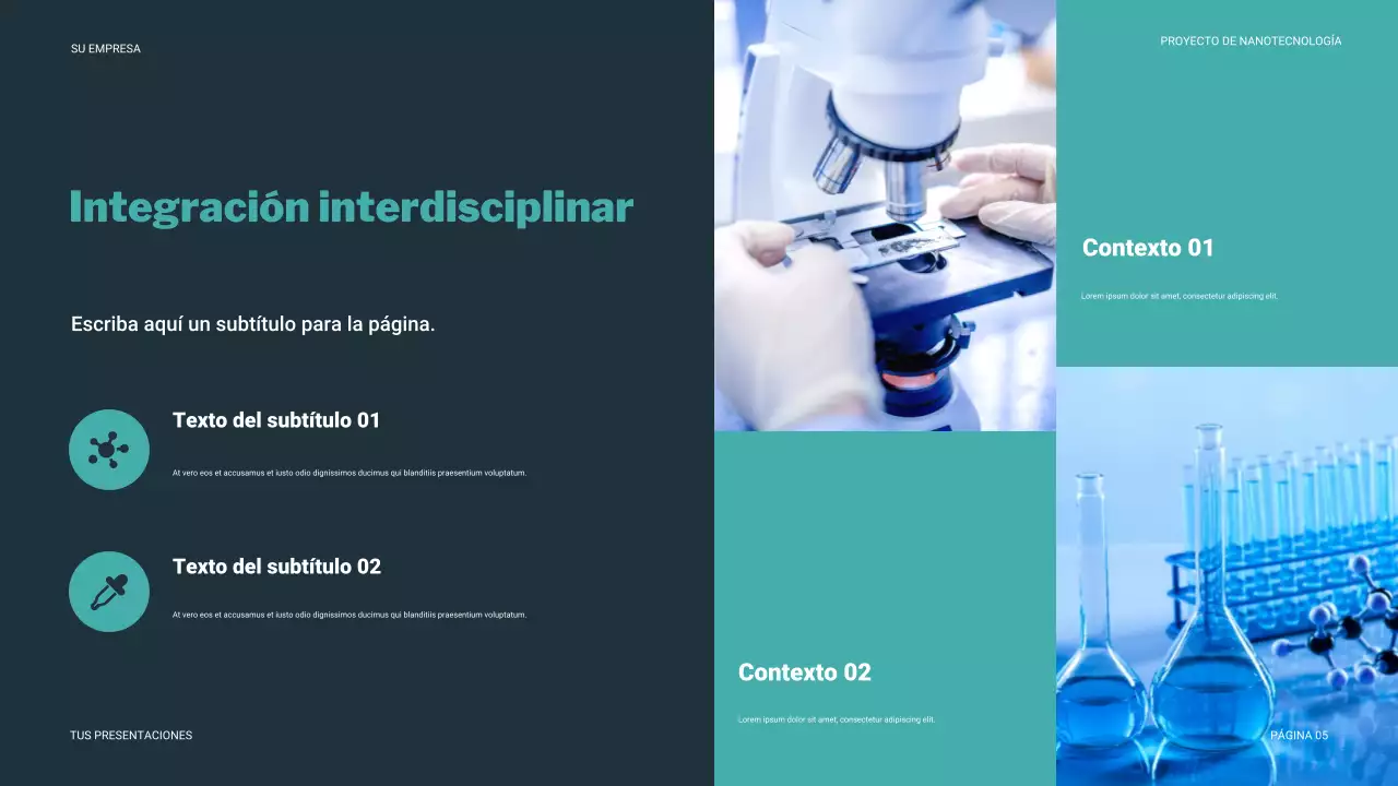 Presentación de tecnología moderna en verde azulado