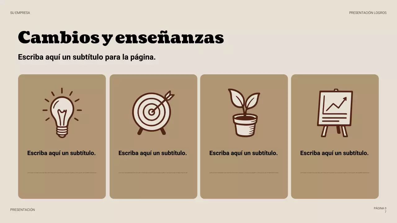 Presentación empresarial vintage beige