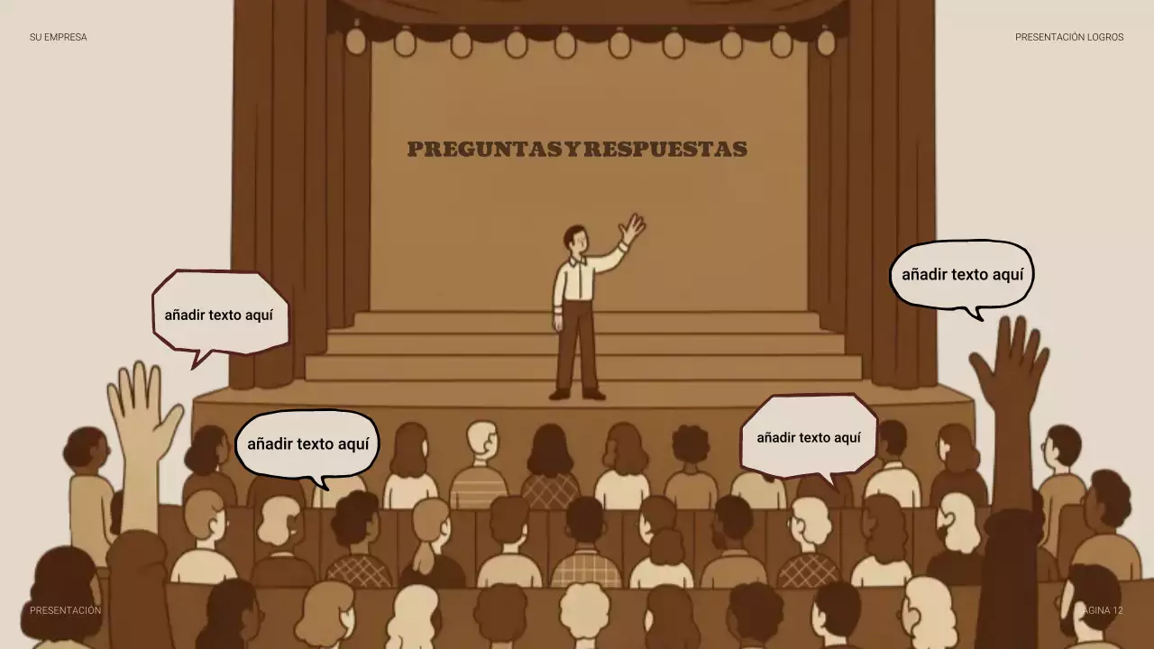 Presentación empresarial vintage beige