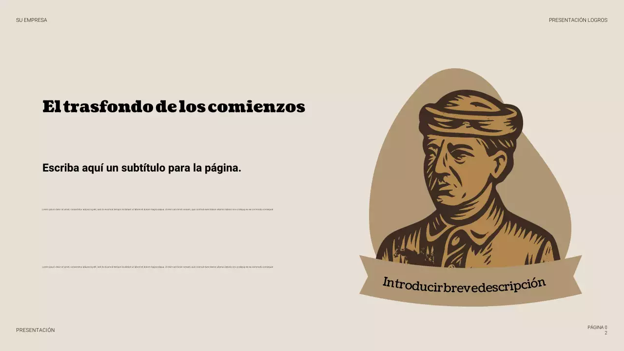 Presentación empresarial vintage beige