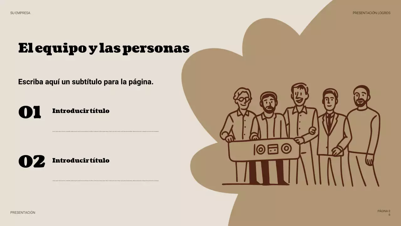 Presentación empresarial vintage beige