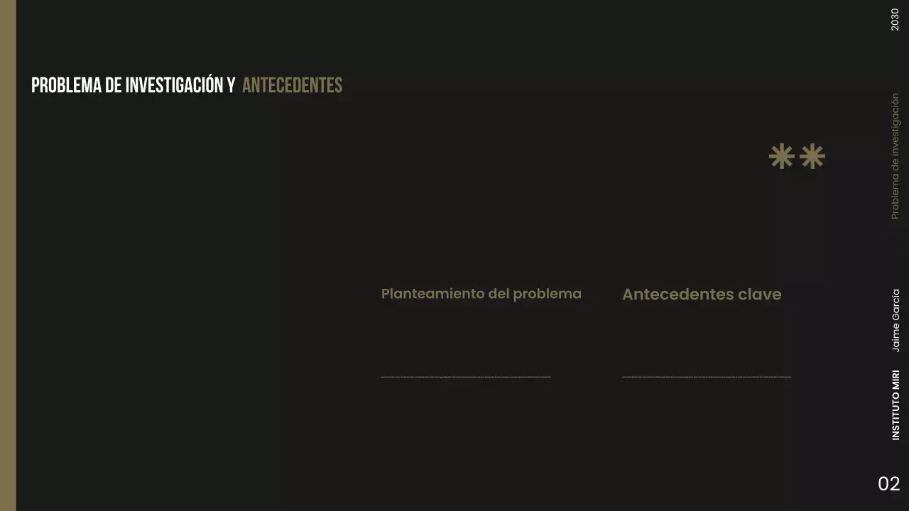 Presentación de la propuesta de investigación sobre la oscuridad moderna