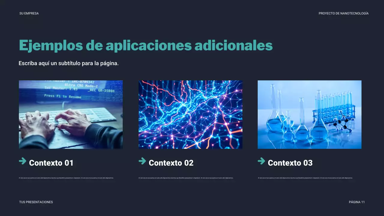 Presentación de tecnología moderna en verde azulado