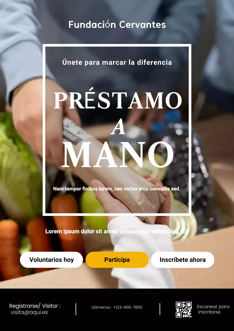 Póster web de invitación a voluntarios moderno en beige