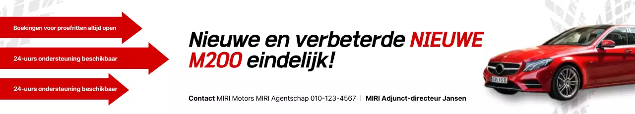 Promotie voor de lancering van een rode moderne auto