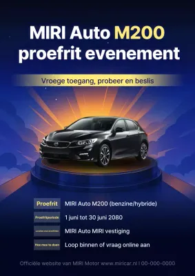 Blue Modern Car Test Drive Event