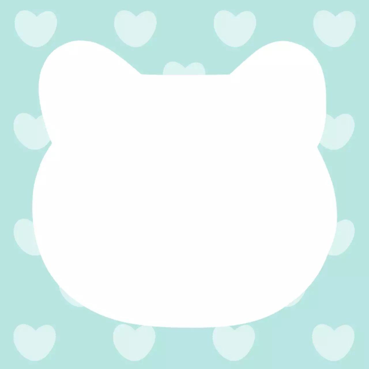 하늘색 아기자기한 포토프레임