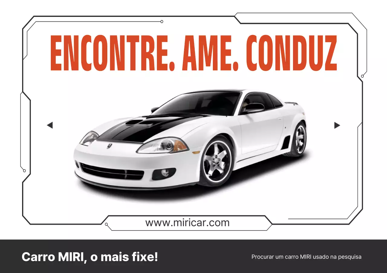 Anúncio simples de loja de carros usados ​​em branco e vermelho