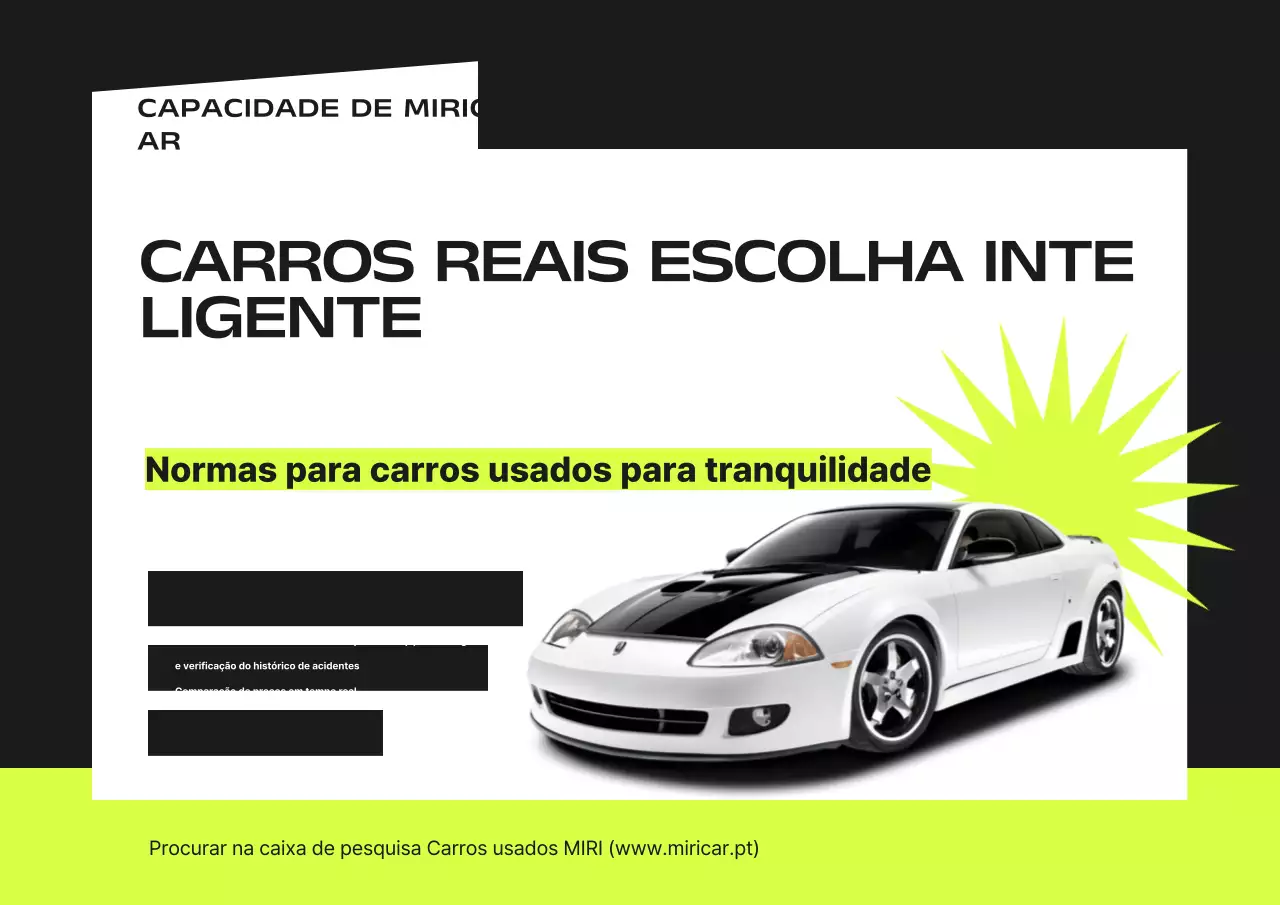Promoção de evento de carros usados ​​simples, pretos e fluorescentes