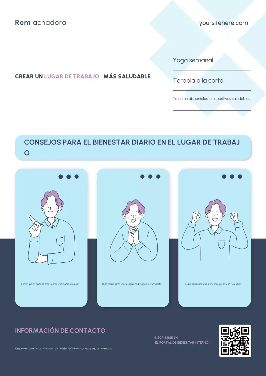 Póster del Programa de Bienestar en el Lugar de Trabajo Ecológico y Moderno