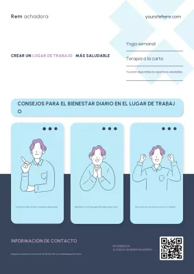 Póster del Programa de Bienestar en el Lugar de Trabajo Ecológico y Moderno