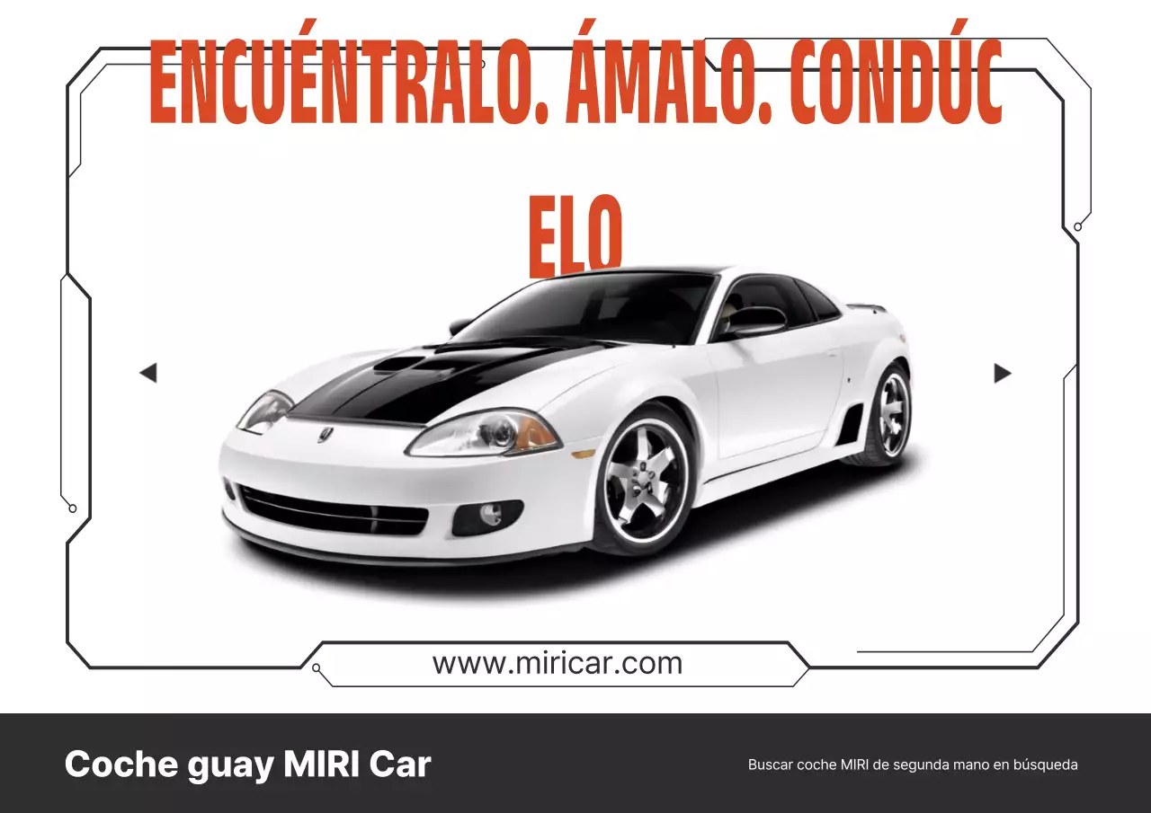 Anuncio sencillo de una tienda de coches usados ​​en blanco y rojo.