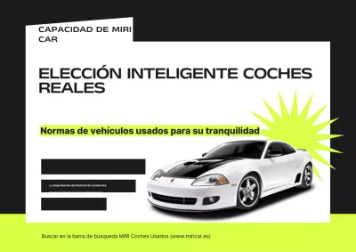 Promoción de evento de autos usados simples en negro y fluorescente