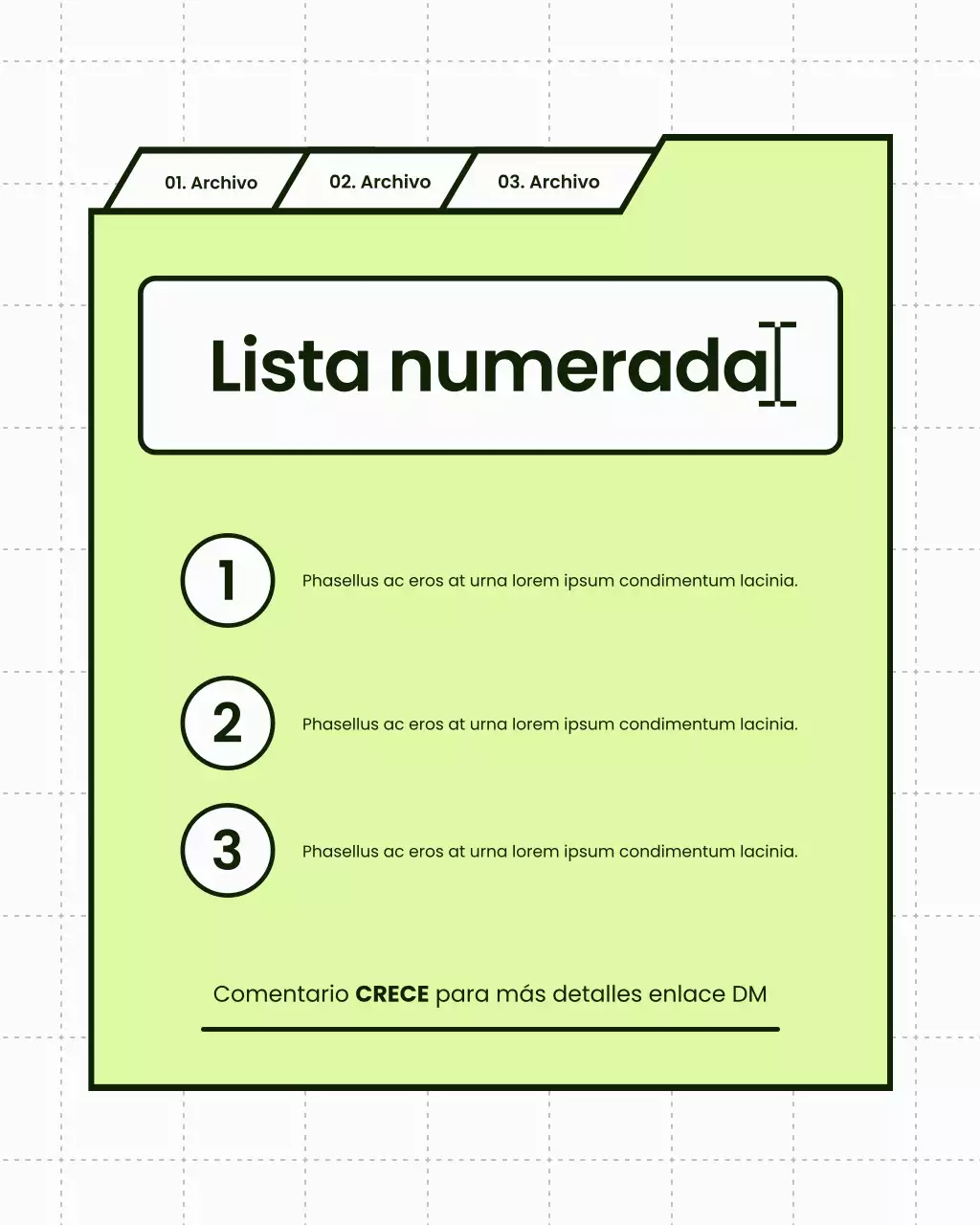 Publicación de Instagram con carrusel de consejos para creadores modernos en verde y blanco audaz