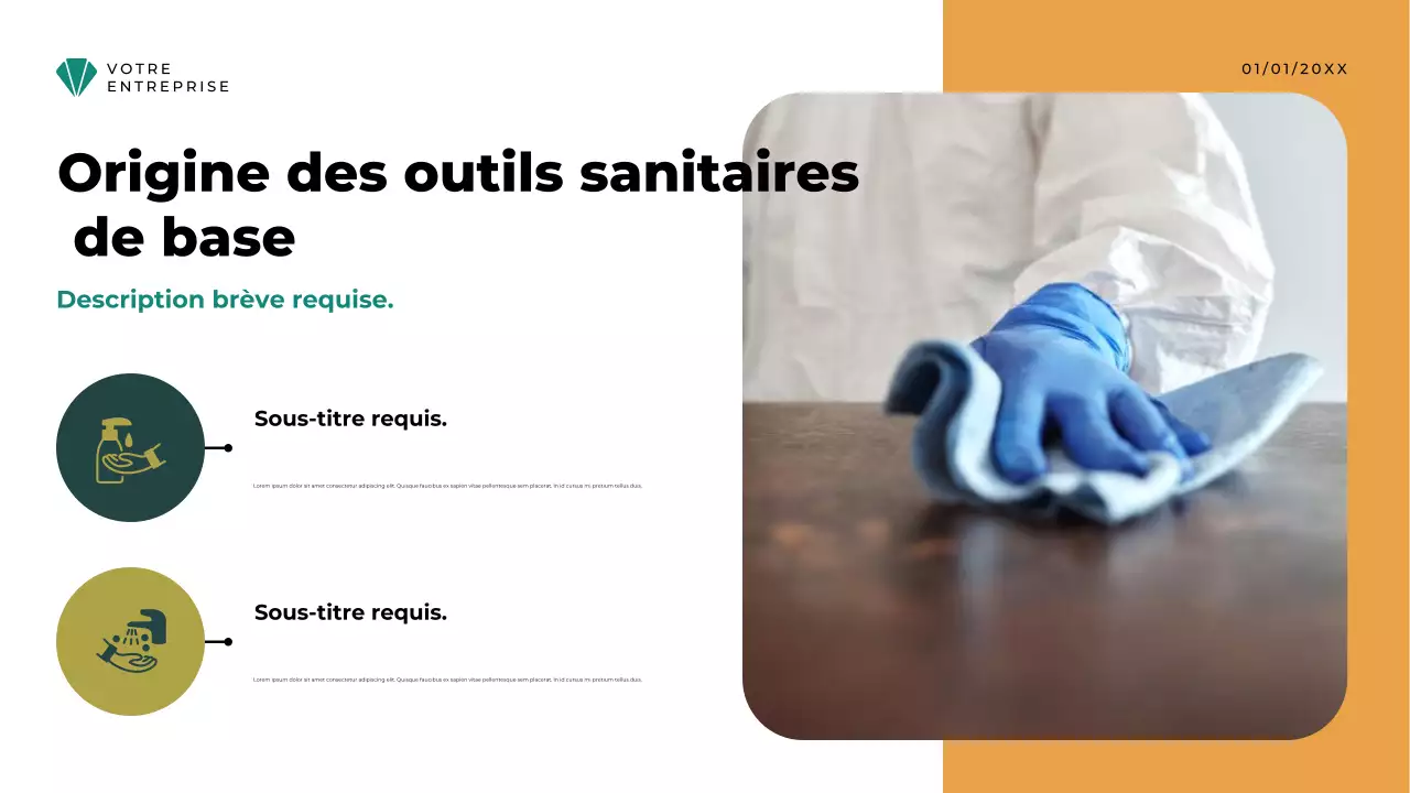 Présentation de l'assainissement vintage beige