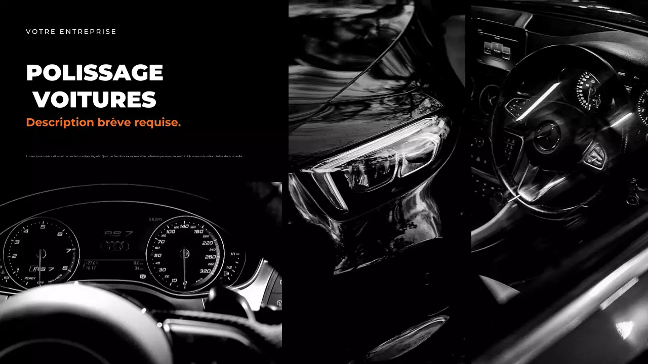 Présentation du guide des voitures modernes noires