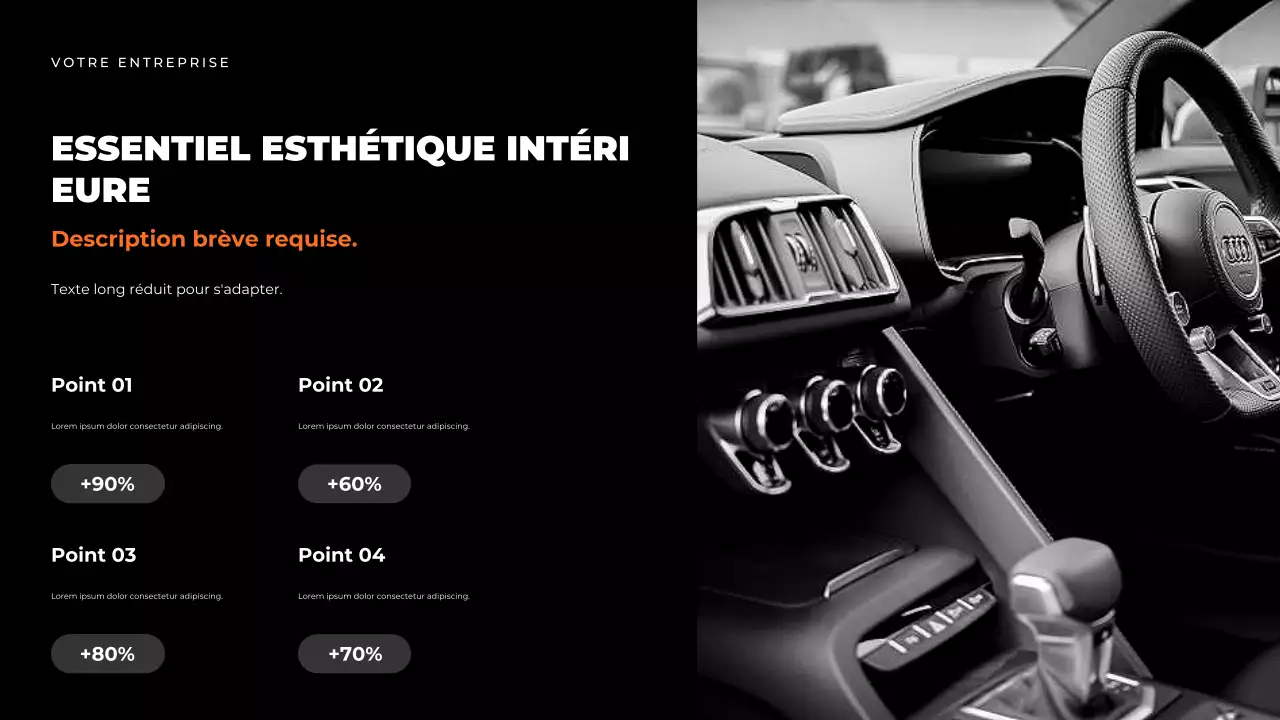 Présentation du guide des voitures modernes noires