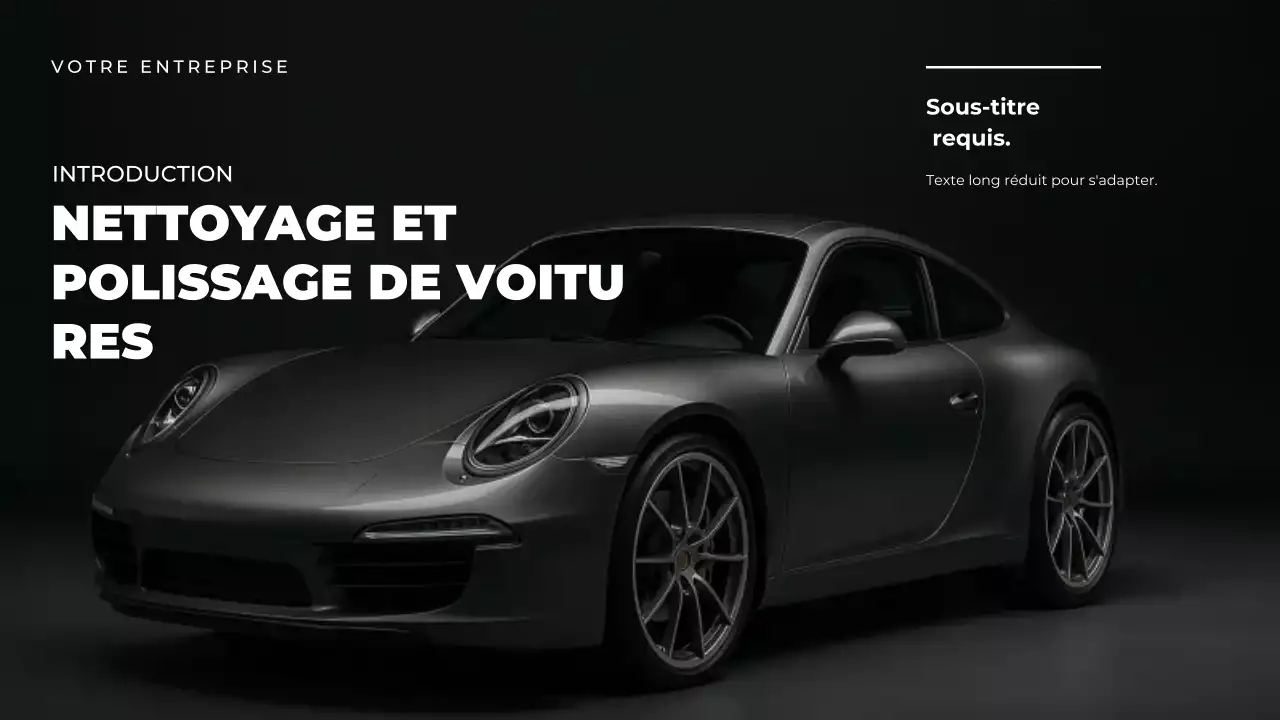 Présentation du guide des voitures modernes noires