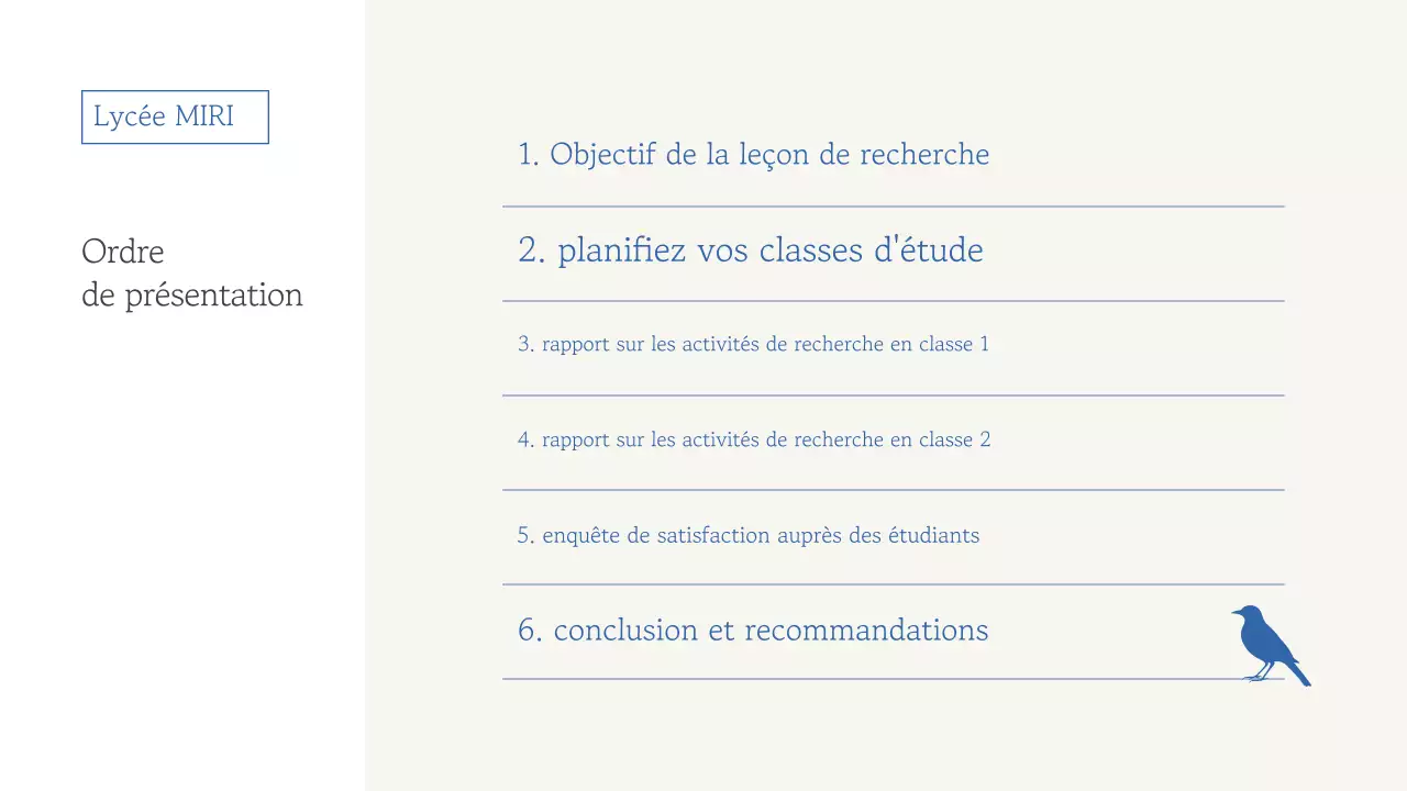 Rapport sur le matériel pédagogique Blue Simple