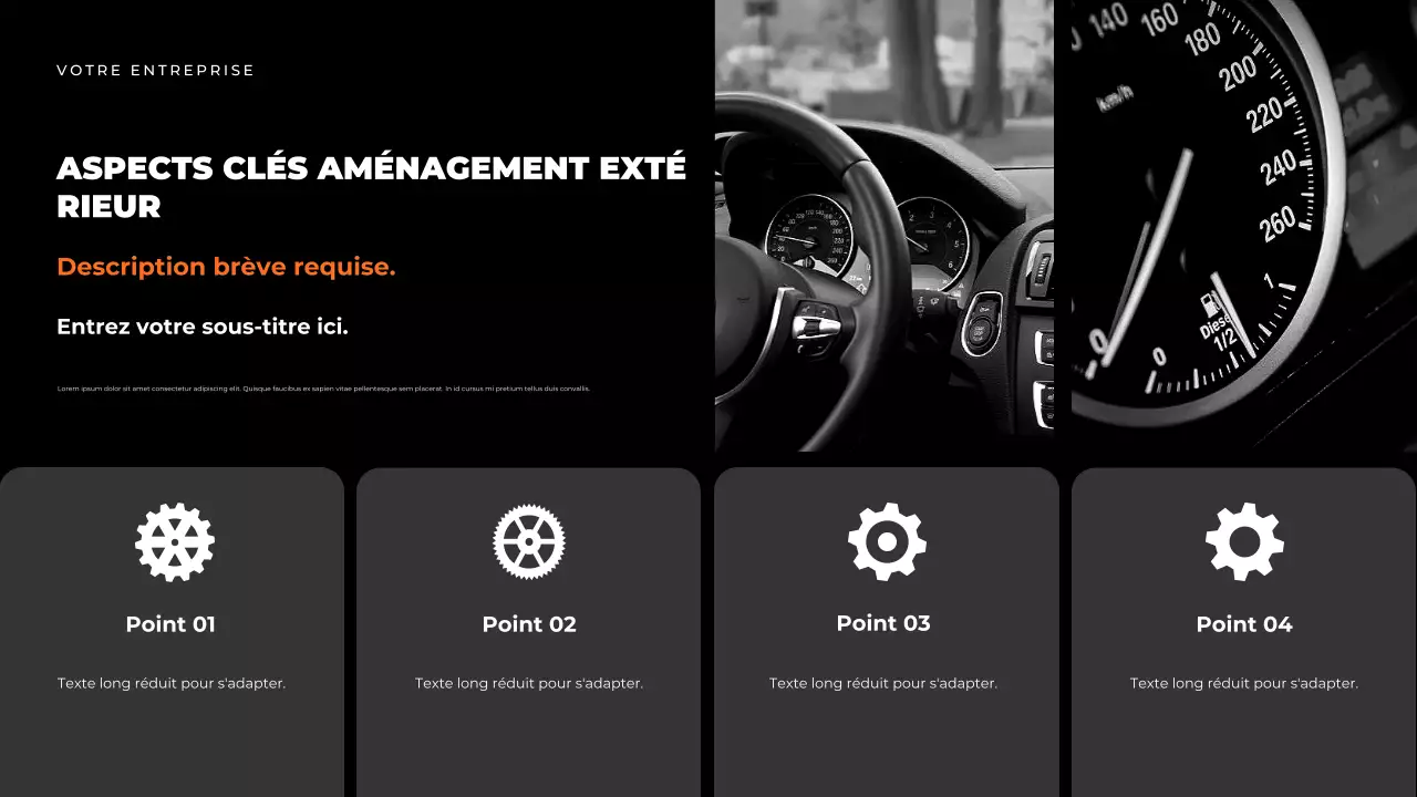 Présentation du guide des voitures modernes noires