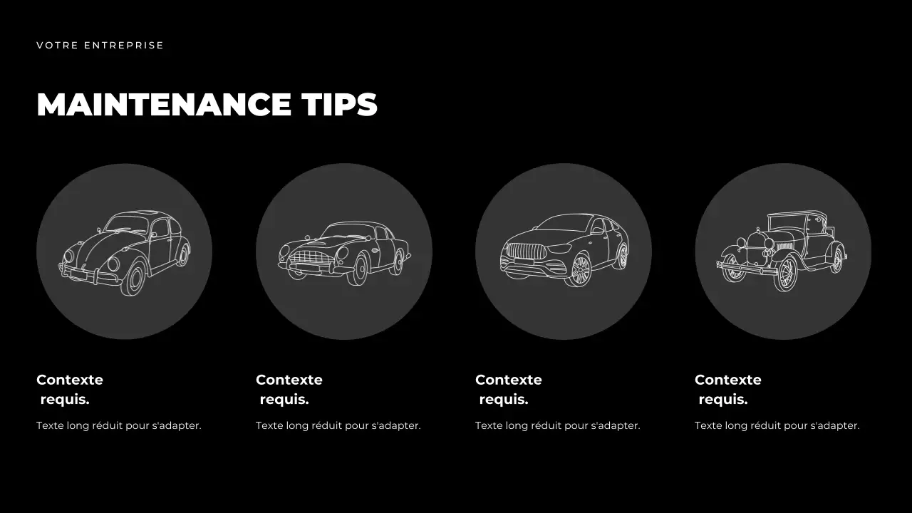 Présentation du guide des voitures modernes noires