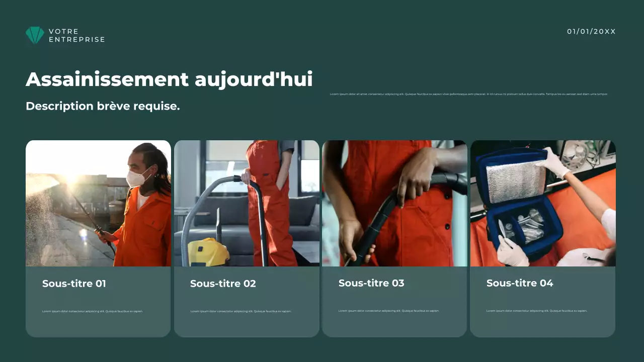 Présentation de l'assainissement vintage beige