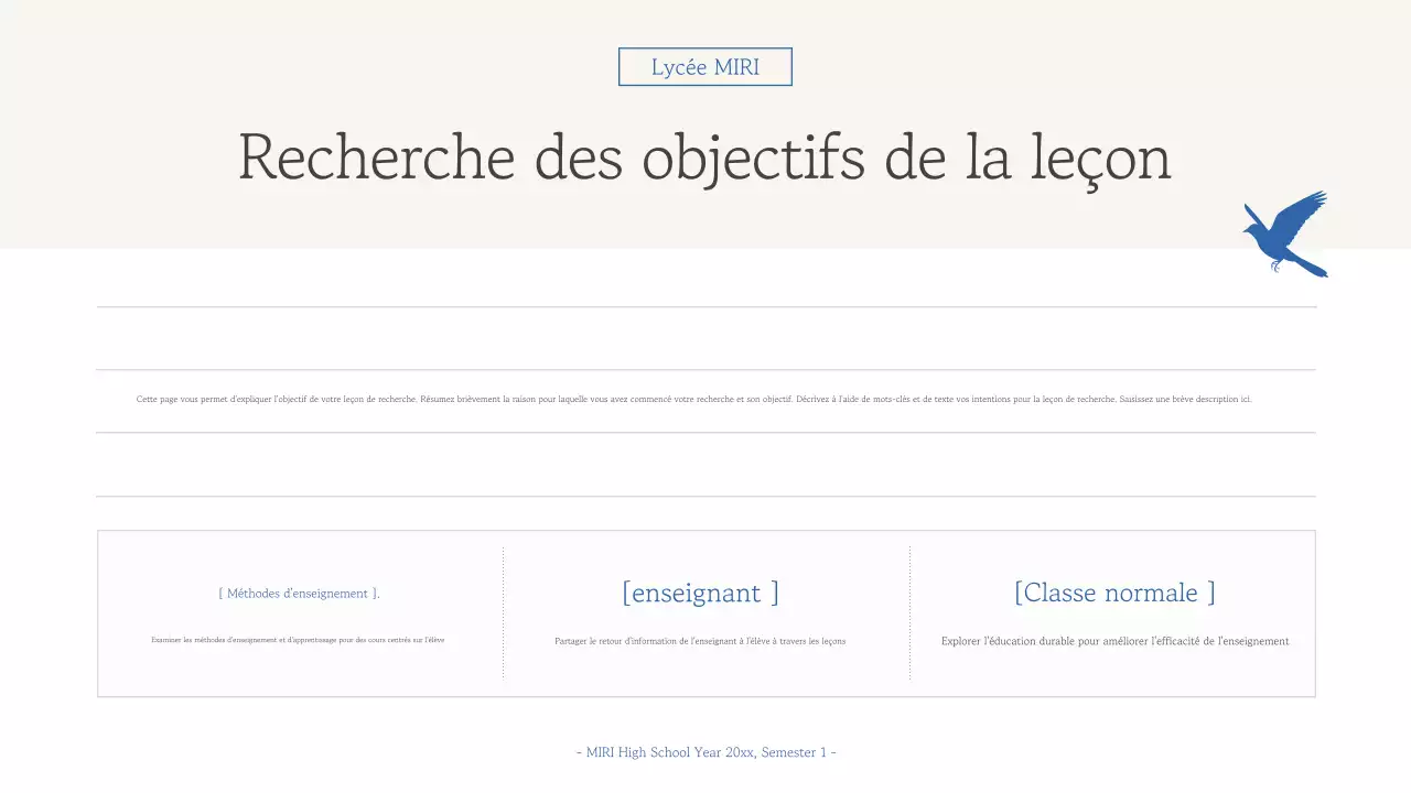 Rapport sur le matériel pédagogique Blue Simple