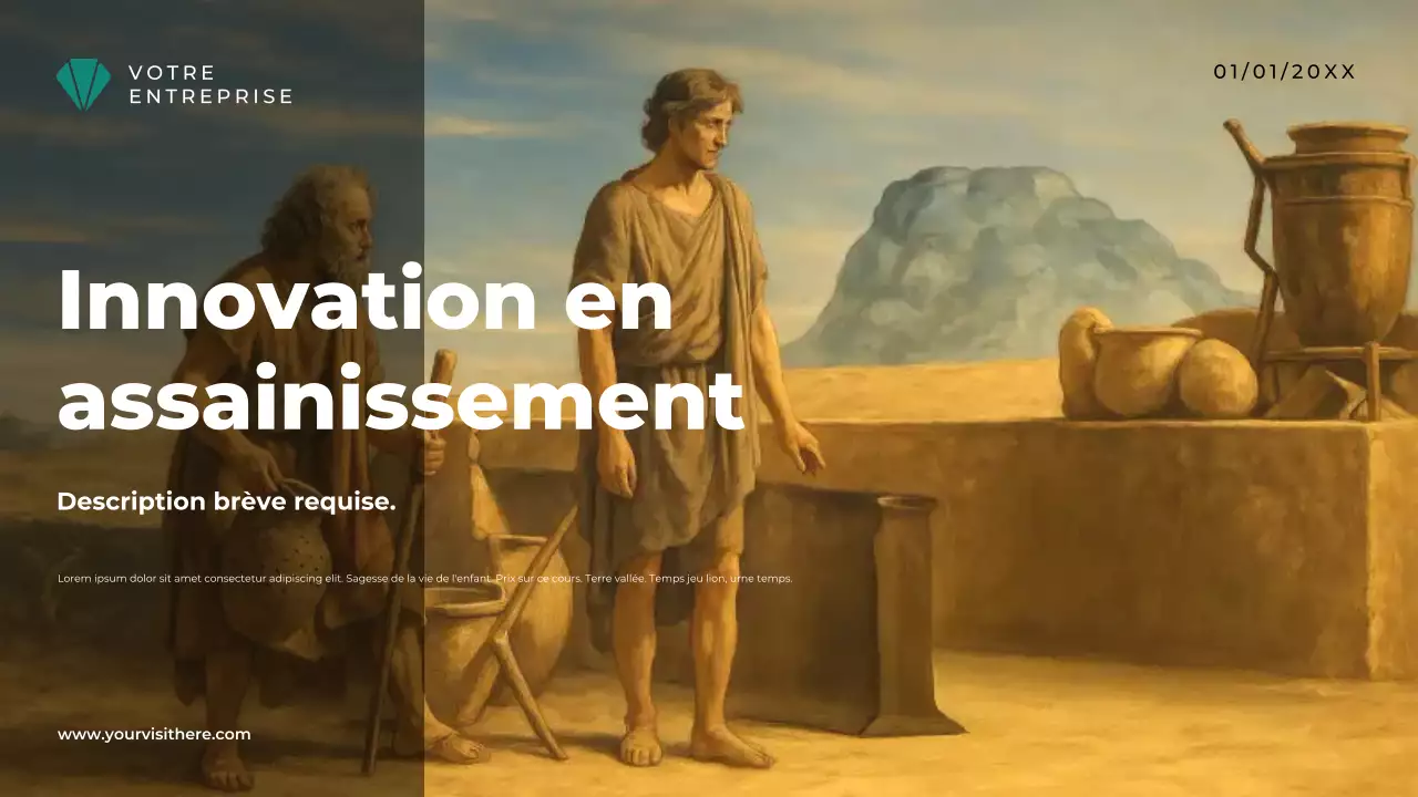 Présentation de l'assainissement vintage beige