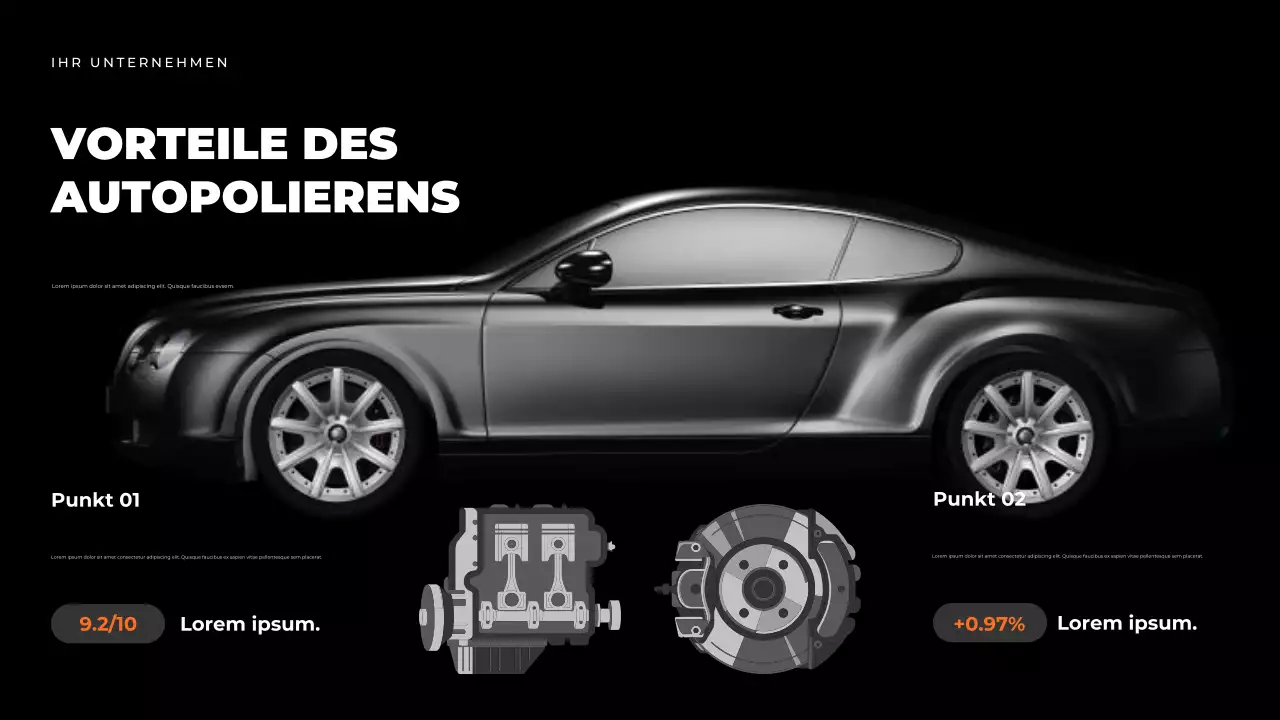 Präsentation des Leitfadens für moderne schwarze Autos