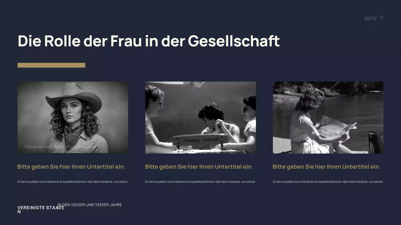 Schwarze Vintage-Geschichte Präsentation