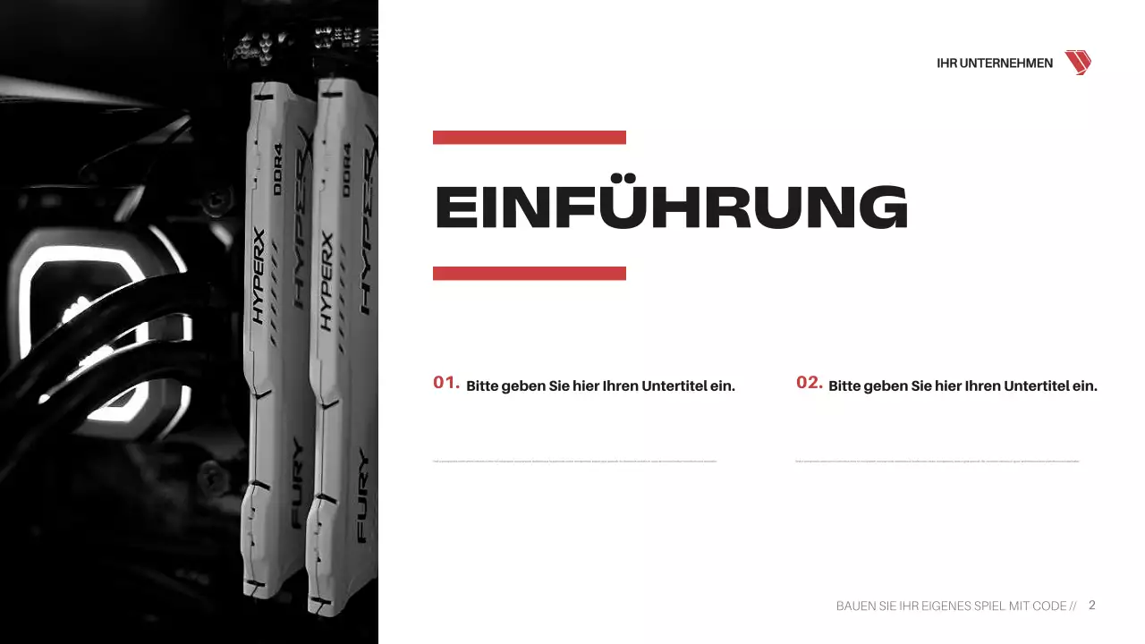 Präsentation des Red Cyber ​​Game Kurses