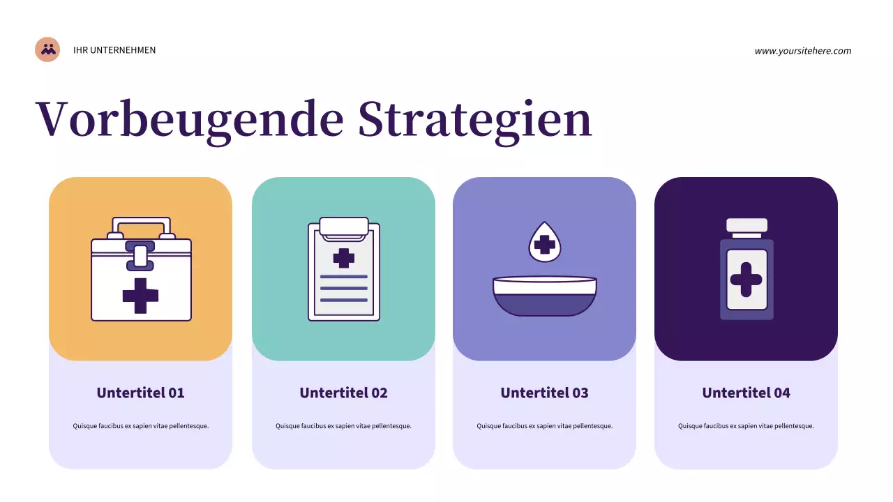 Lila Moderne Gesundheit Präsentation