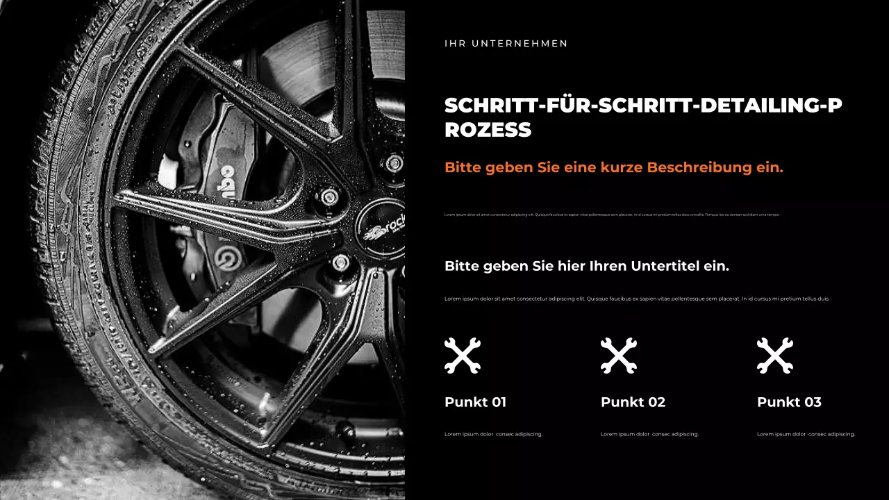 Präsentation des Leitfadens für moderne schwarze Autos