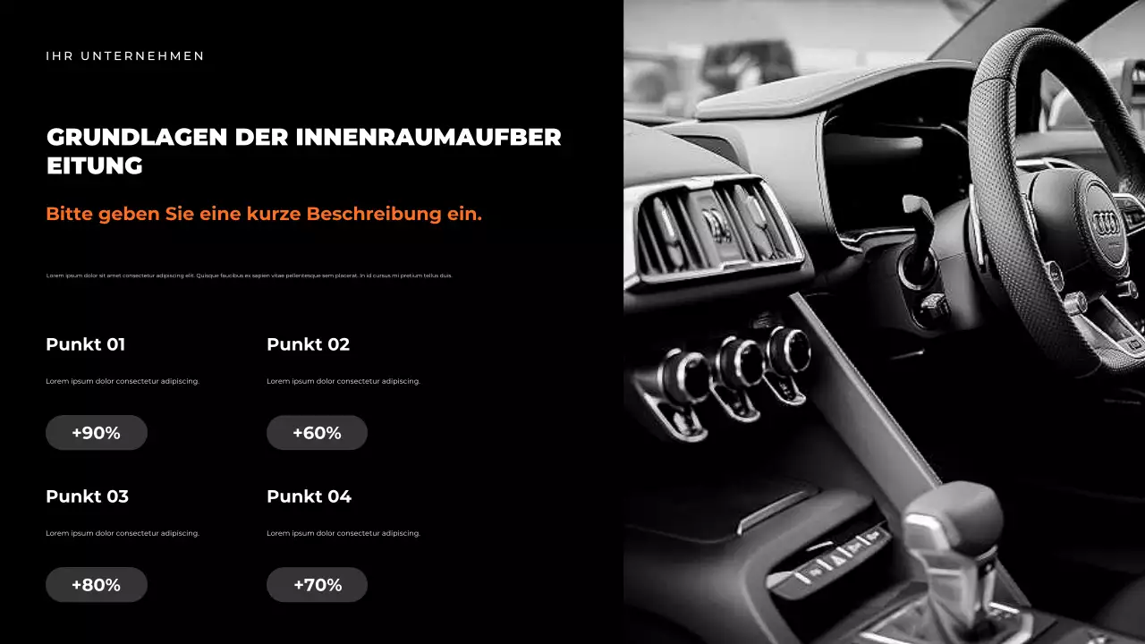 Präsentation des Leitfadens für moderne schwarze Autos