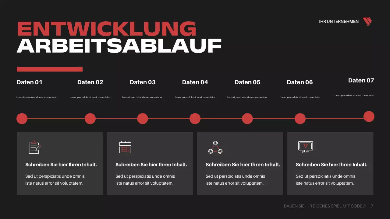 Präsentation des Red Cyber ​​Game Kurses