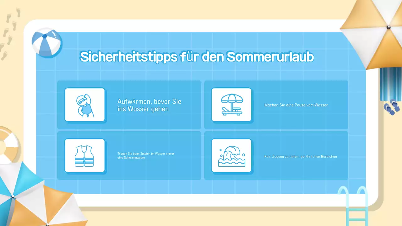 Blauer einfacher Urlaubsführer