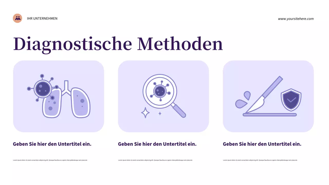 Lila Moderne Gesundheit Präsentation