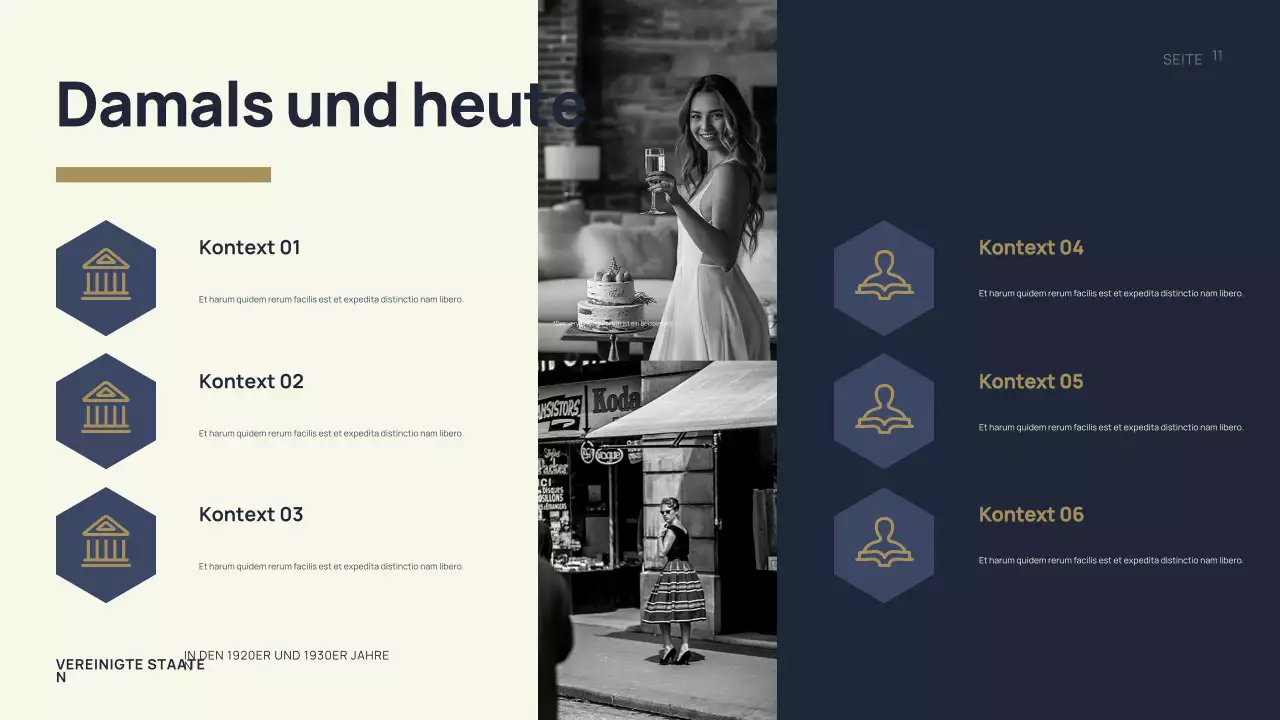 Schwarze Vintage-Geschichte Präsentation