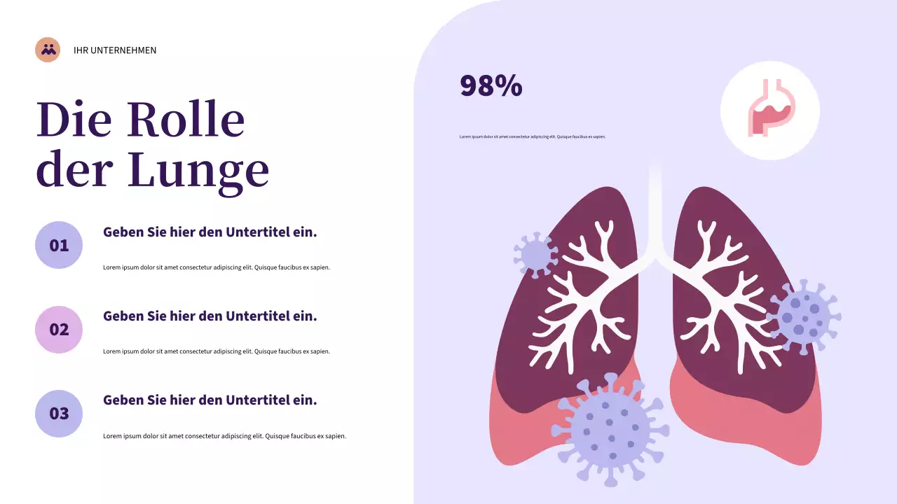 Lila Moderne Gesundheit Präsentation