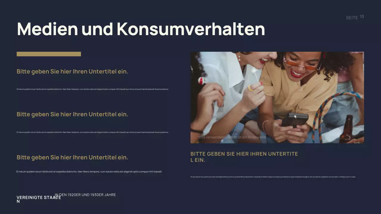 Schwarze Vintage-Geschichte Präsentation