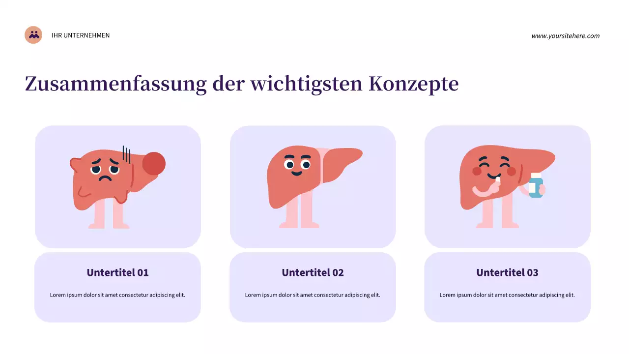 Lila Moderne Gesundheit Präsentation