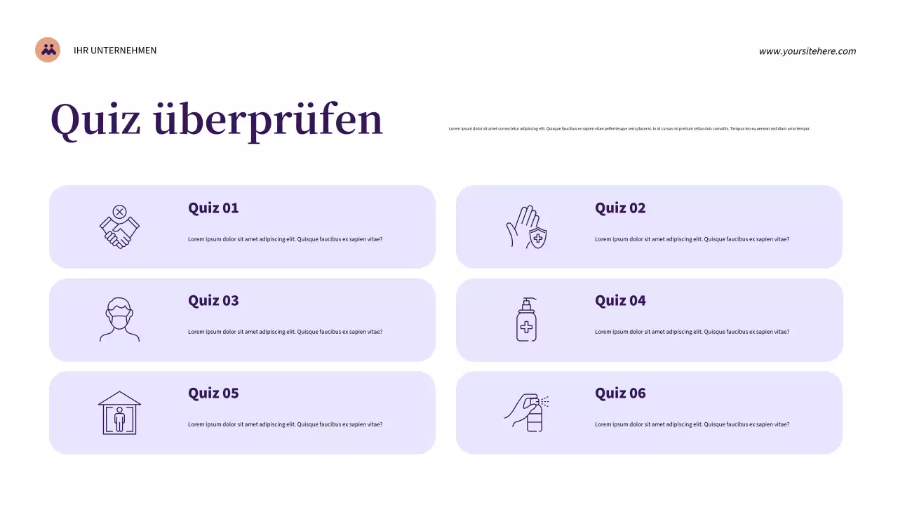 Lila Moderne Gesundheit Präsentation